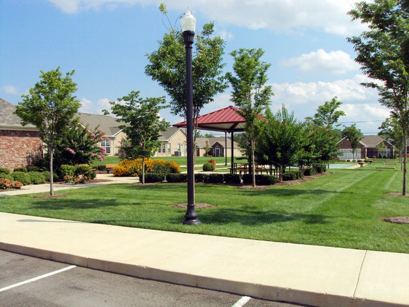 landscaping work for outdoor recreation area