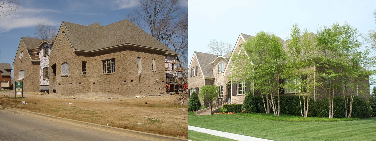 Residential Home Landscaping Before and After